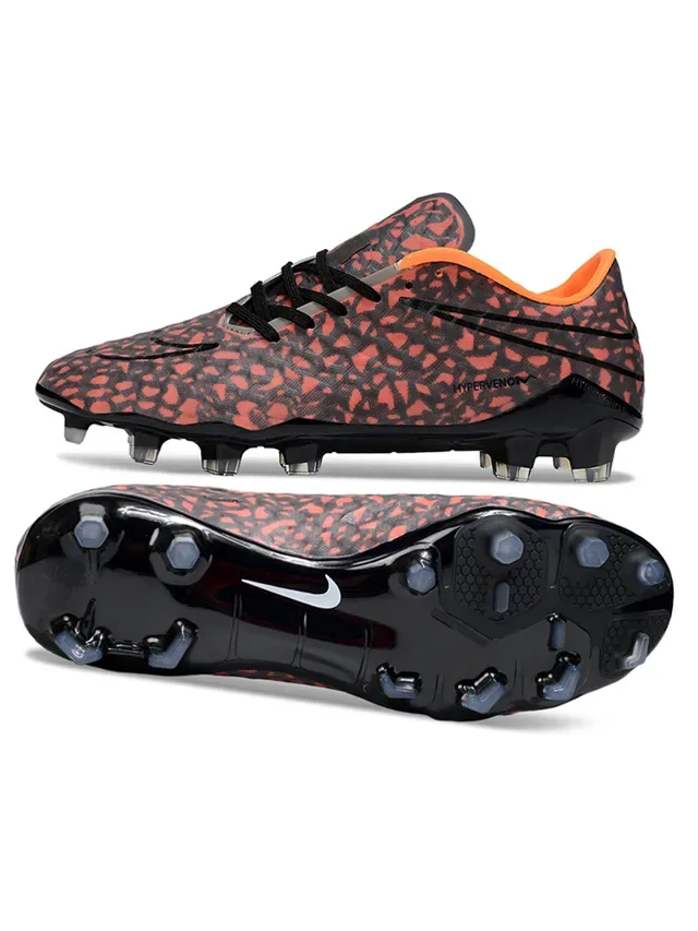 Nike Hypervenom Chaussures de football multicolor noir à tige basse avec empeigne motif craquelé pour terrain ferme 6