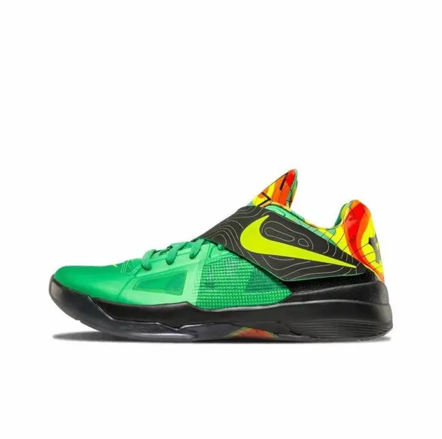 Nike KD IV Chaussures de Basketball Argent Orange Noir Tacheté 4