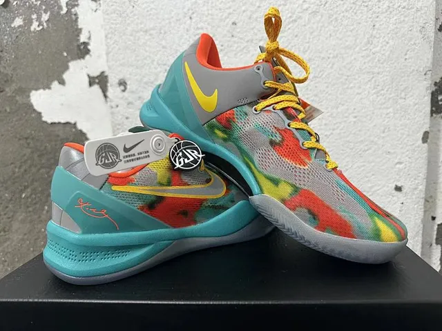 Nike Kobe 8 System Venice Beach Multicolor Basketball Shoes 2
