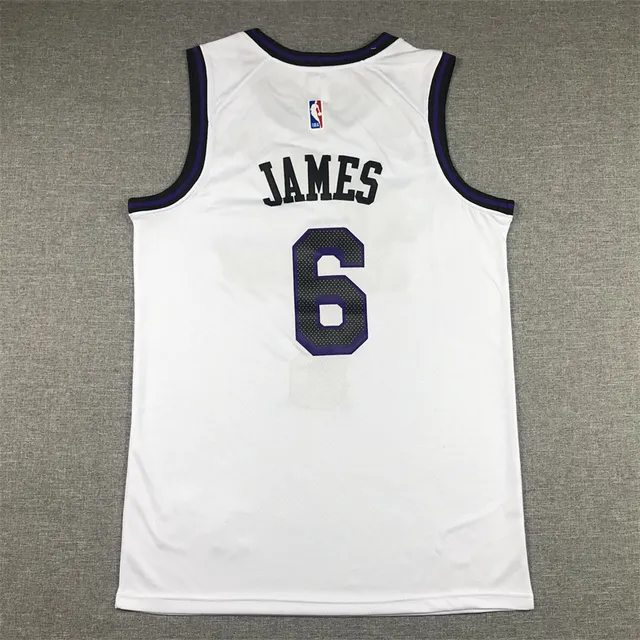 Nike Los Angeles Lakers City Edition Maillot de Basketball Blanc 3