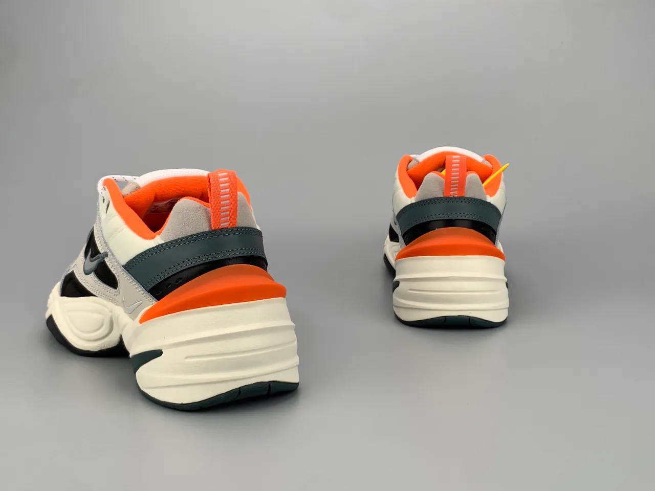 Nike M2K Tekno Beige Black Orange Chunky Sneakers 6