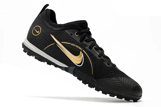 Nike Mercurial Chaussures de football avec empeigne en knit bleu orange motif en vague overlay synthétique pour pelouse artificielle 16