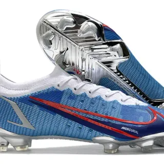 Nike Mercurial Blue Red Silver Firm-Ground 足球鞋