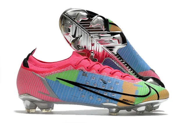 Nike Mercurial Blue Red Silver Firm-Ground chaussures de football 4