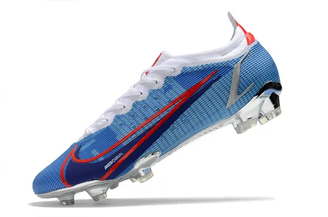 Nike Mercurial Blue Red Silver Firm-Ground chaussures de football 10