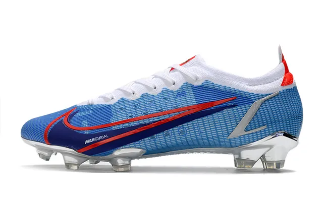 Nike Mercurial Blue Red Silver Firm-Ground chaussures de football 11
