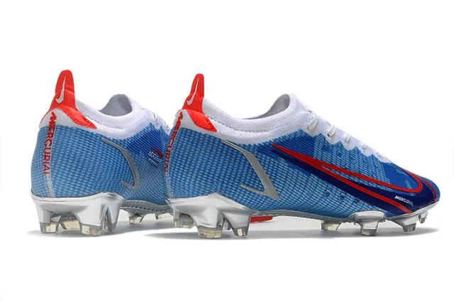 Nike Mercurial Blue Red Silver Firm-Ground chaussures de football 13