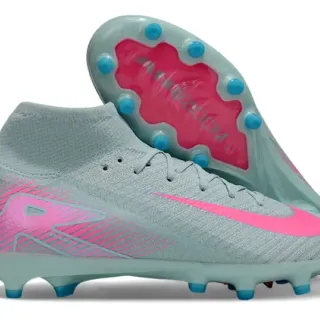 Nike Mercurial Pink and Mint Firm-Ground Soccer Shoes