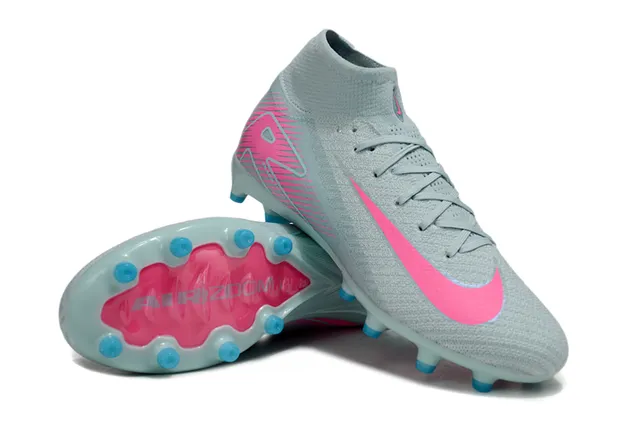 Nike Mercurial Pink and Mint Firm-Ground Soccer Shoes 3