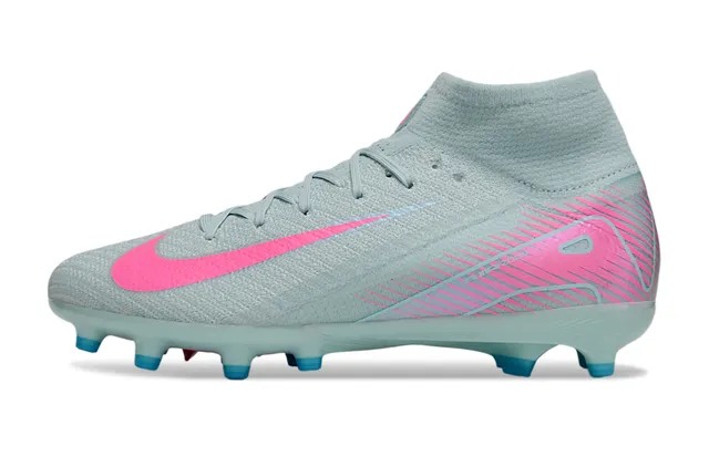 Nike Mercurial Pink and Mint Firm-Ground Soccer Shoes 8