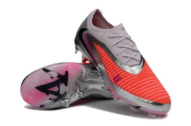 Nike Mercurial Botines de Fútbol Rosa Coral Plata Firm Ground 3