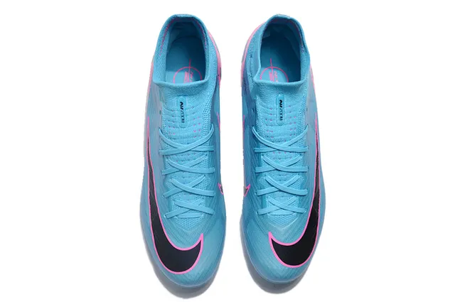 Nike Mercurial Superfly Blue Pink High-Cut Bootie Upper Flyknit Construction Firm-Ground Soccer Shoes 2