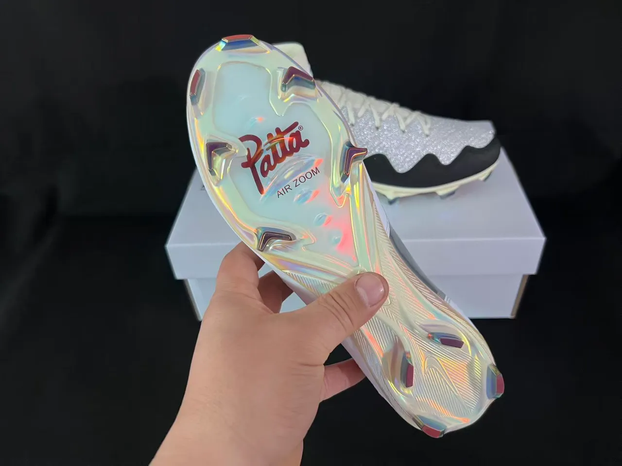 Nike Mercurial Superfly UNITE Iridescent Silver Glitter Firm-Ground Soccer Shoes 2