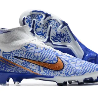 Nike Mercurial Vapor Blue Geometric Print Firm-Ground Soccer Shoes