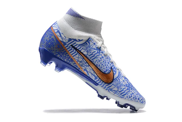 Nike Mercurial Vapor Blue Geometric Print Firm-Ground Soccer Shoes 3
