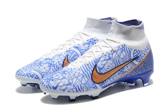 Nike Mercurial Vapor Blue Geometric Print Firm-Ground Soccer Shoes 8