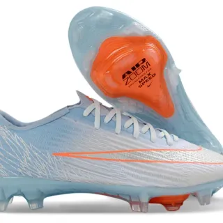 Nike Mercurial Vapor Blue Orange Low-Cut Bootie Upper Textured Synthetic Overlay Firm-Ground Soccer Shoes