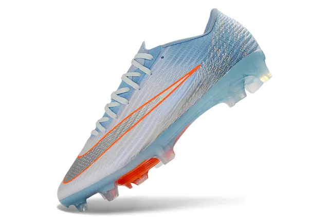 Nike Mercurial Vapor Blue Orange Low-Cut Bootie Upper Textured Synthetic Overlay Firm-Ground Soccer Shoes 5