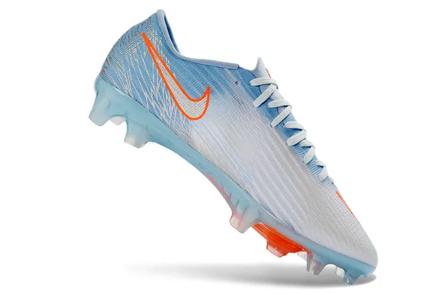 Nike Mercurial Vapor Blue Orange Low-Cut Bootie Upper Textured Synthetic Overlay Firm-Ground Soccer Shoes 6