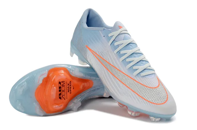 Nike Mercurial Vapor Blue Orange Low-Cut Bootie Upper Textured Synthetic Overlay Firm-Ground Soccer Shoes 7