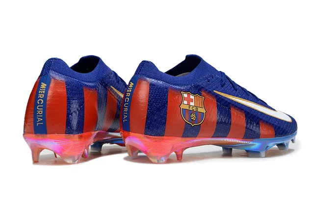 नाइके Mercurial Vapor FC Barcelona নীল লাল ইরিডেসেন্ট ফার্ম গ্রাউন্ড ফুটবল জুতা 5