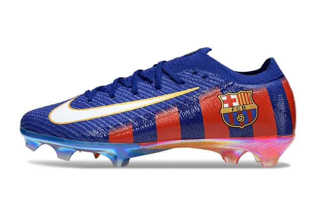 नाइके Mercurial Vapor FC Barcelona নীল লাল ইরিডেসেন্ট ফার্ম গ্রাউন্ড ফুটবল জুতা 7