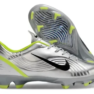 Nike Mercurial Vapor فضي معدني نيون ليم أحذية كرة القدم للأرض الصلبة