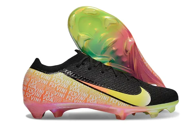 Nike Mercurial Vapor Multicolore Noir Upper en Tricot Suela Iridescente Translucida Firm-Ground Chaussures de Football 1