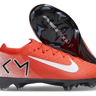 Nike Mercurial Vapor Red Black Knit Upper Low-Cut Collar Firm-Ground Soccer Shoes