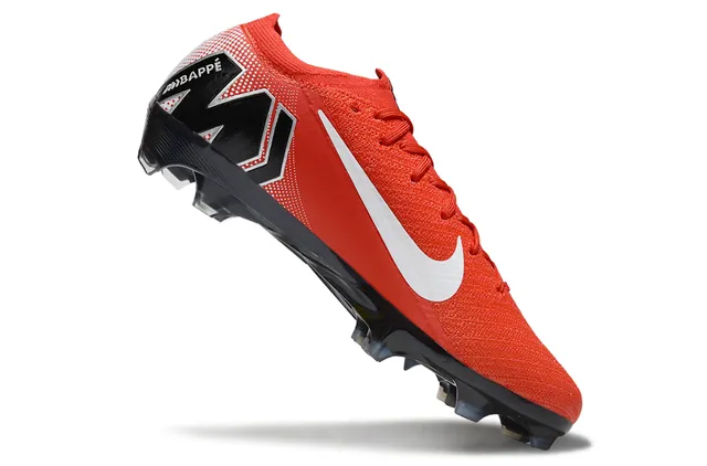 Nike Mercurial Vapor Red Black Knit Upper Low-Cut Collar Firm-Ground Soccer Shoes 2