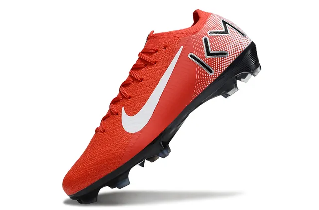 Nike Mercurial Vapor Red Black Knit Upper Low-Cut Collar Firm-Ground Soccer Shoes 3