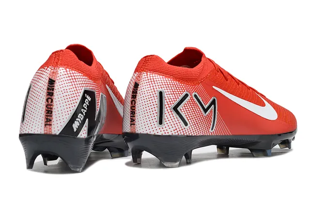 Nike Mercurial Vapor Red Black Knit Upper Low-Cut Collar Firm-Ground Soccer Shoes 6