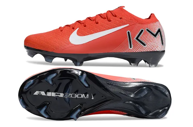 Nike Mercurial Vapor Red Black Knit Upper Low-Cut Collar Firm-Ground Soccer Shoes 7