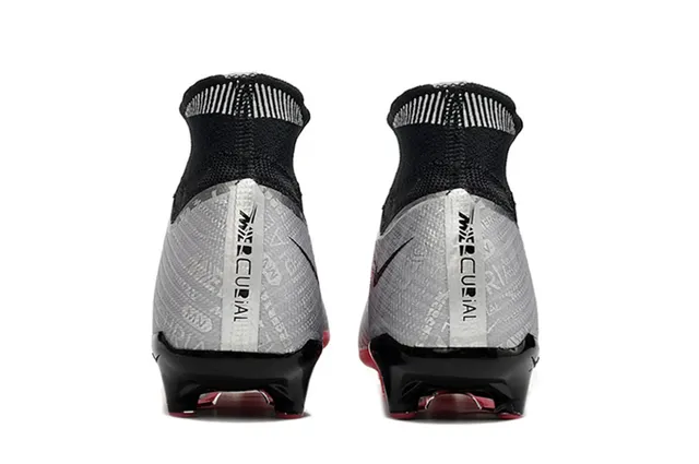 Nike Mercurial Vapor Silver Pink High-Cut Sock-Fit Collar Firm-Ground Soccer Shoes 3