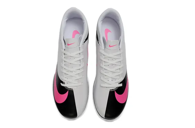Nike Mercurial Vapor Prata Vermelho Sapatos de Futebol para gramado firme 11