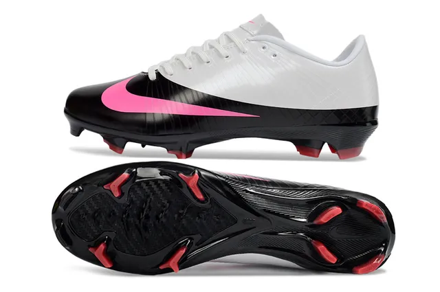 Nike Mercurial Vapor Prata Vermelho Sapatos de Futebol para gramado firme 15