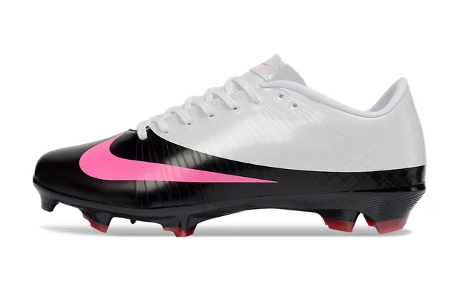 Nike Mercurial Vapor Prata Vermelho Sapatos de Futebol para gramado firme 18
