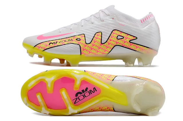 Nike Mercurial Vapor Blanc Rose Tige Tricotée à Coupe Basse Col Ajustement Dynamique Semelle Ferme Chaussures de Football 2