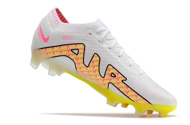 Nike Mercurial Vapor Blanc Rose Tige Tricotée à Coupe Basse Col Ajustement Dynamique Semelle Ferme Chaussures de Football 3