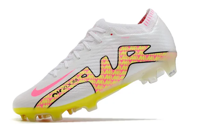 Nike Mercurial Vapor Blanc Rose Tige Tricotée à Coupe Basse Col Ajustement Dynamique Semelle Ferme Chaussures de Football 4