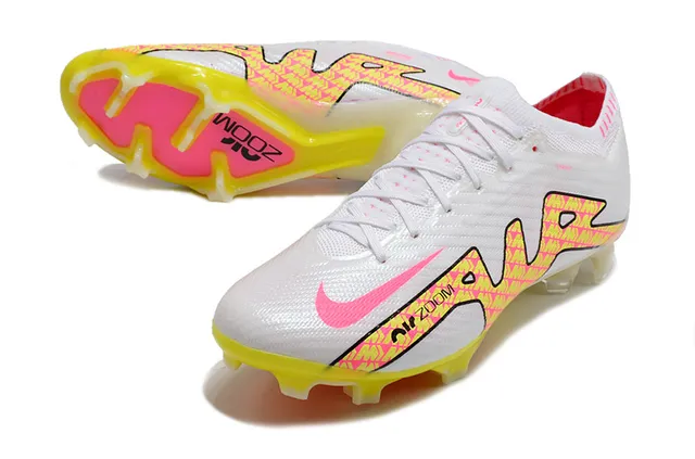 Nike Mercurial Vapor Blanc Rose Tige Tricotée à Coupe Basse Col Ajustement Dynamique Semelle Ferme Chaussures de Football 6
