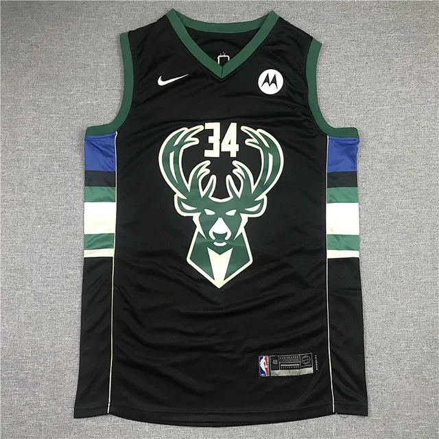 Nike Milwaukee Bucks City Edition Noir Vert Maillot sans manches 2