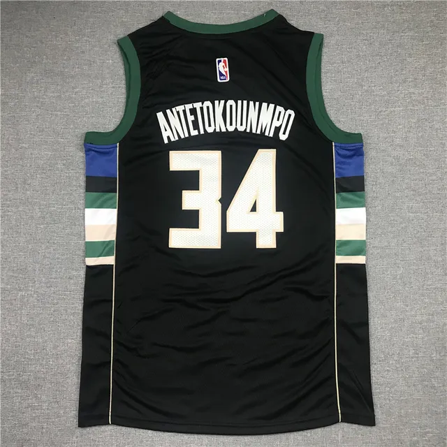 Nike Milwaukee Bucks City Edition Noir Vert Maillot sans manches 3