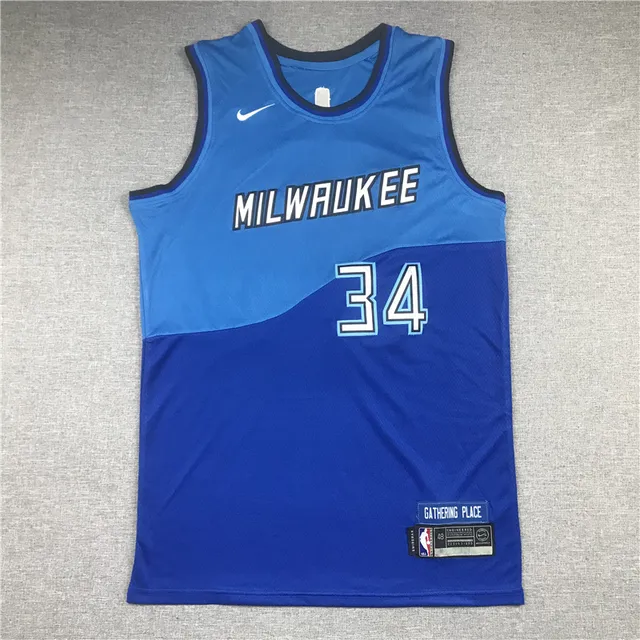 Nike Milwaukee Bucks City Edition maillot bicolore bleu 3