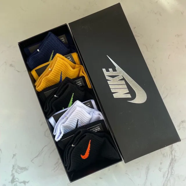 Nike Chaussettes de cheville multicolores avec ourlet côtelé 2