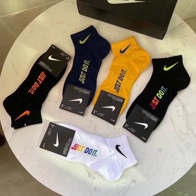 Nike Chaussettes de cheville multicolores avec ourlet côtelé 3