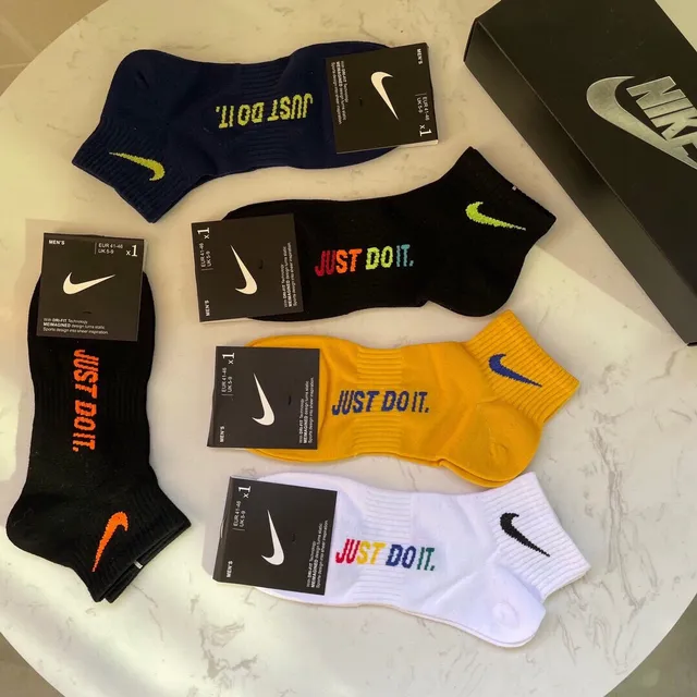 Nike Chaussettes de cheville multicolores avec ourlet côtelé 6