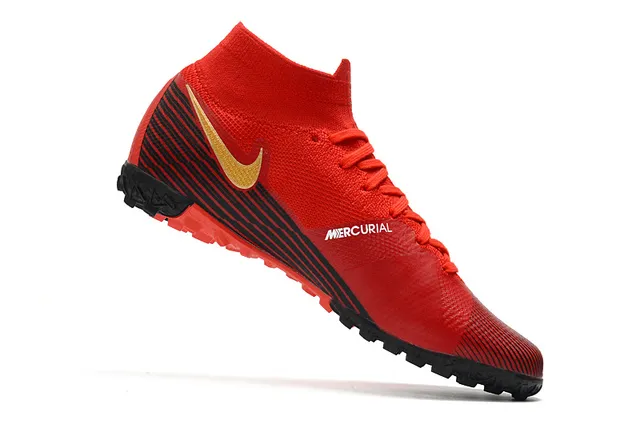 Nike Multicolore Noir Impression Graphique Haut Collet Turf Chaussures de Football 2