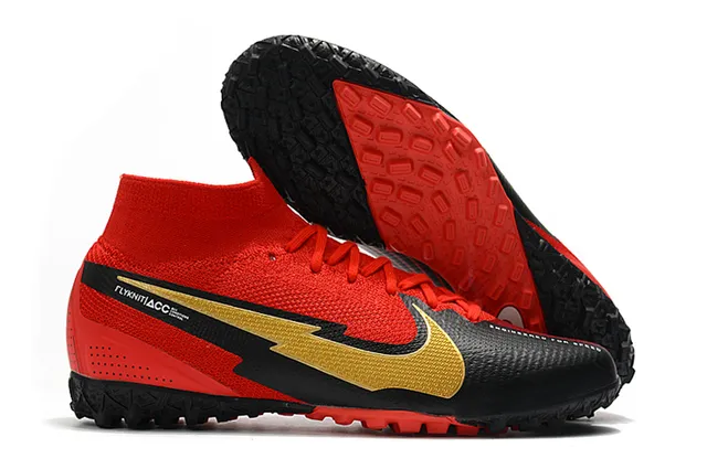Nike Multicolore Noir Impression Graphique Haut Collet Turf Chaussures de Football 6