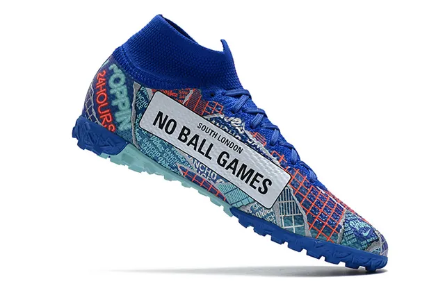 Nike Multicolore Noir Impression Graphique Haut Collet Turf Chaussures de Football 22